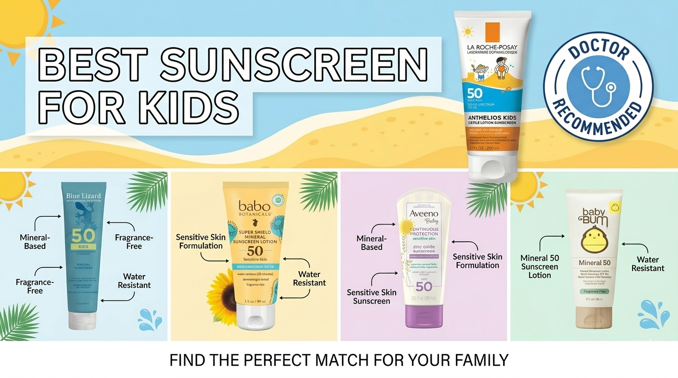 Best Sunscreen for Kids in 2026: What Actually Works (And Won’t Irritate Their Skin)